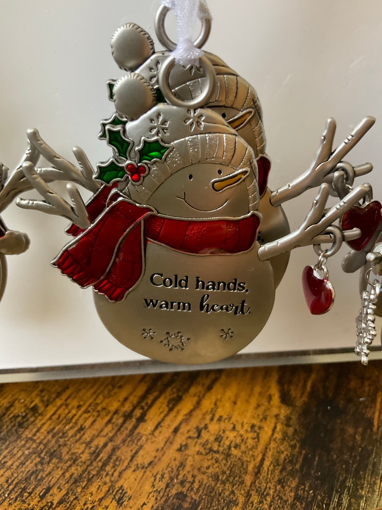 Swirls of Christmas Joy Snowmen Ornaments