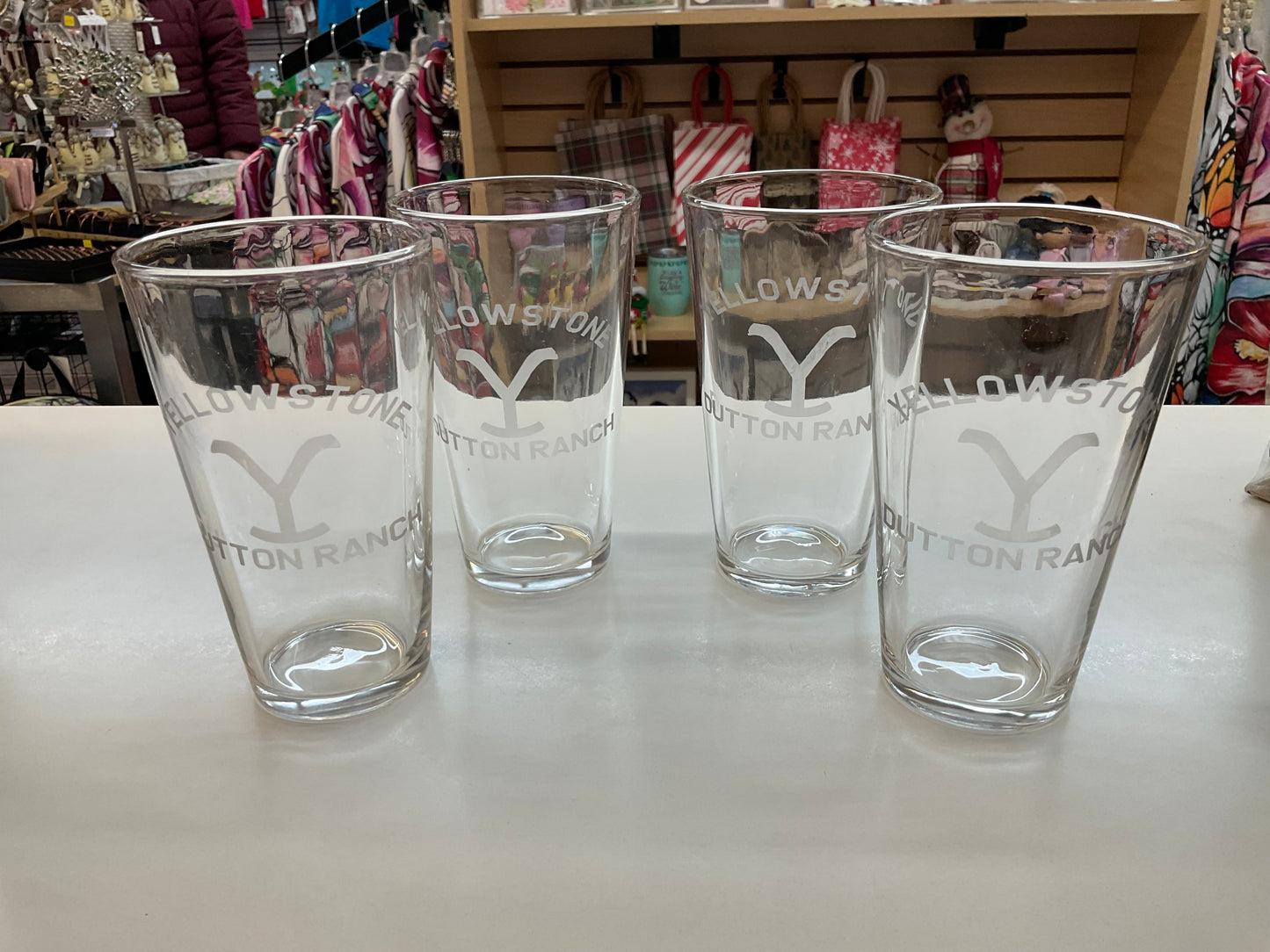 Yellowstone etched glass