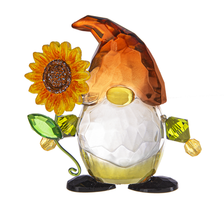 Crystal Expressions Sunflower Gnome Figure