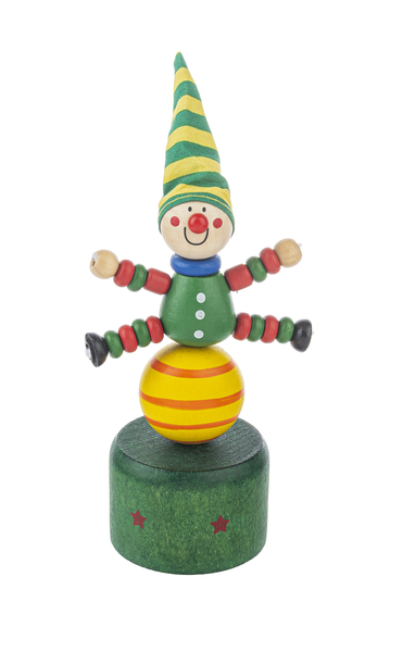 Christmas Wooden Push-Up Puppet