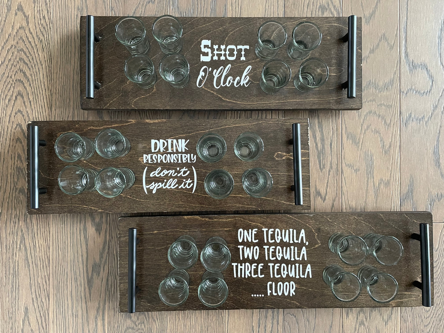 Tequila Tray with Shot Glasses