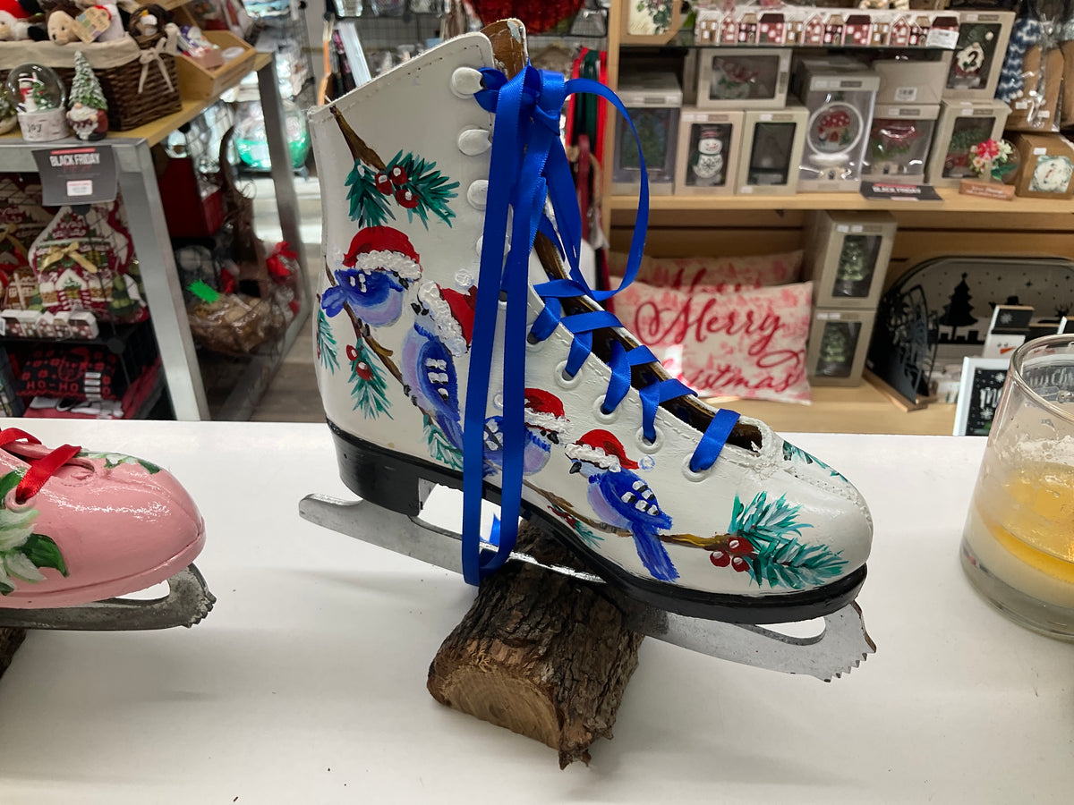 Hand Painted Christmas Skates