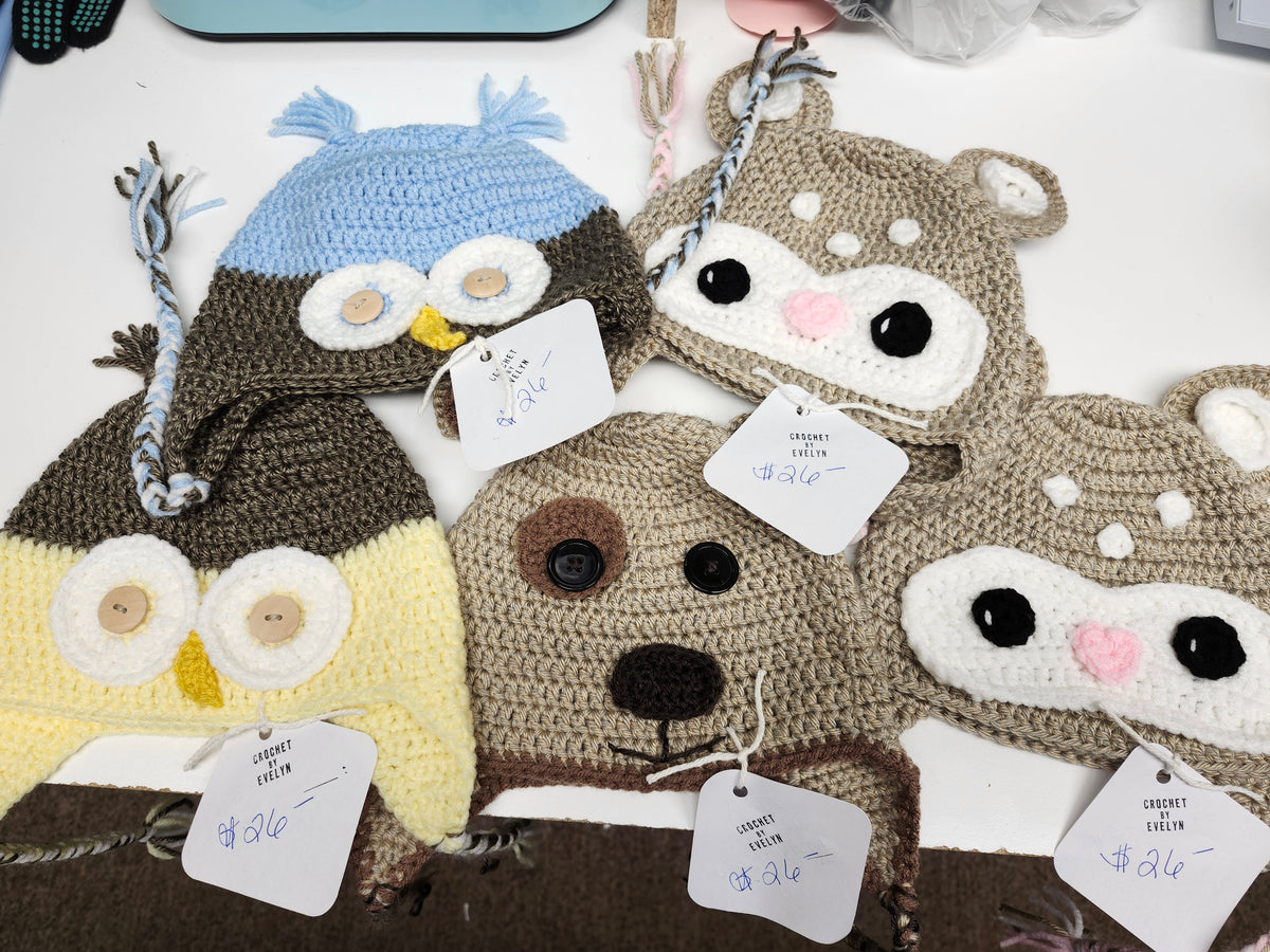 Crocheted Hats by Evelyn