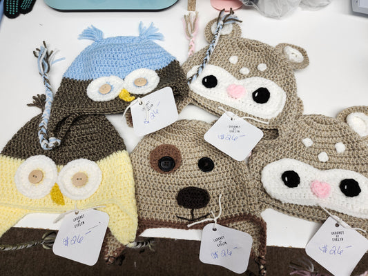 Crocheted Hats by Evelyn