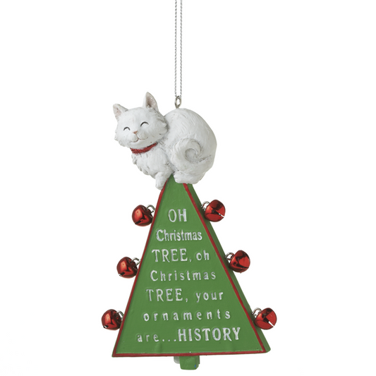 Oh Christmas Tree Cat Ornament