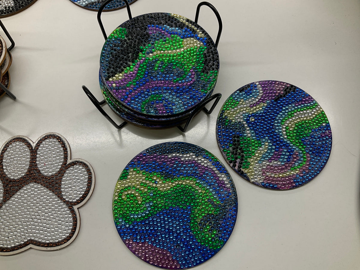 Diamond Art Coasters by Janice