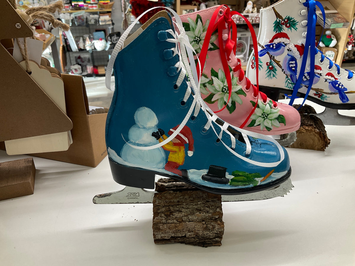 Hand Painted Christmas Skates