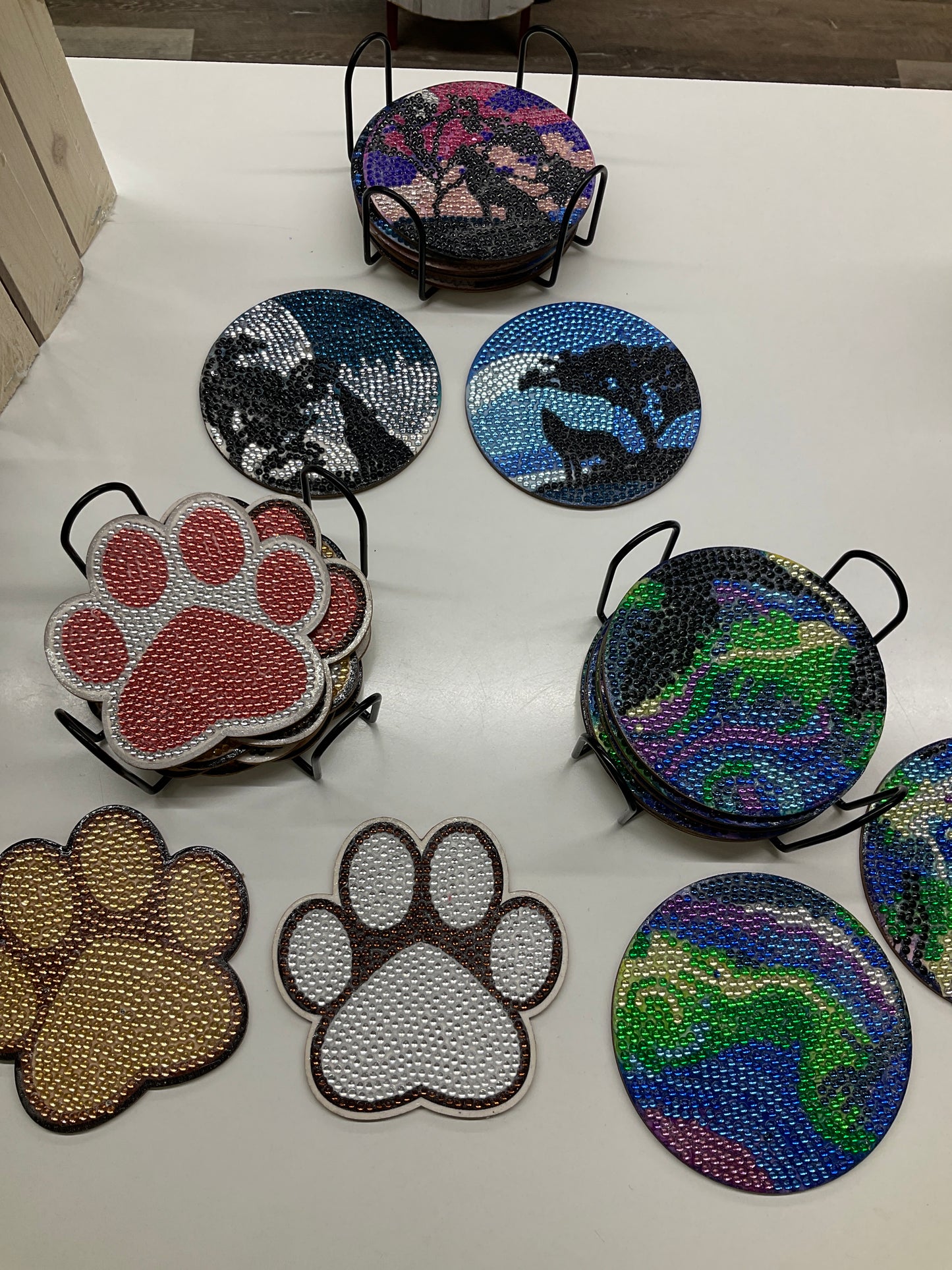 Diamond Art Coasters by Janice