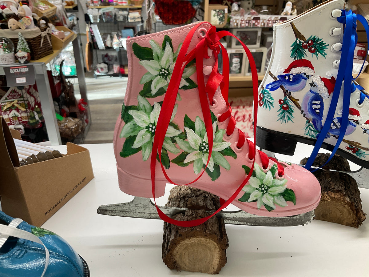 Hand Painted Christmas Skates