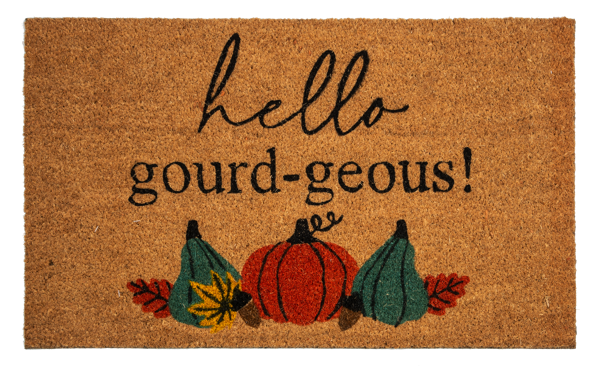 Hello Gourd-geous Door Mat