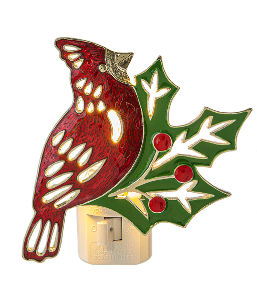 Cardinal & Holly Night Light Light