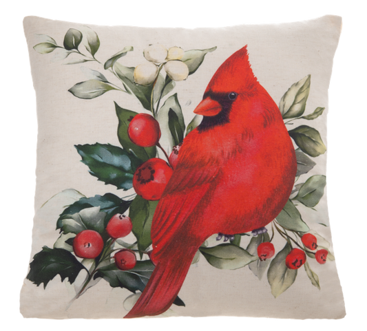 Cardinal Botanical Pillow