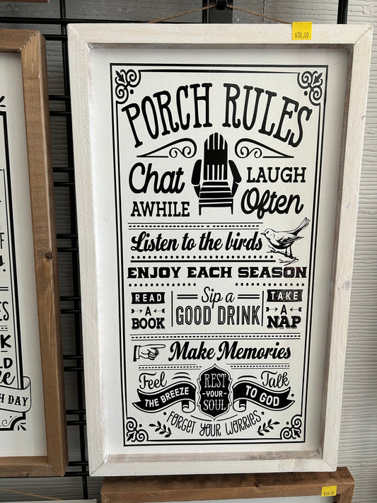 Porch Rules
