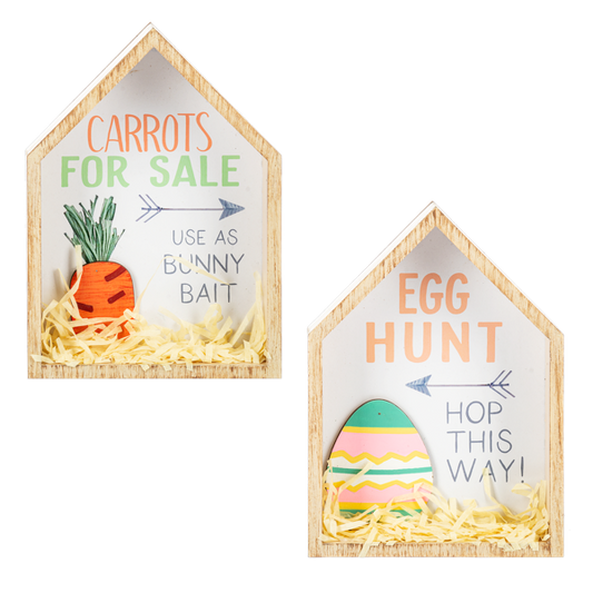 Easter House Table Sitters with Stuffing