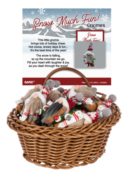 Snow Much Fun Gnomes in a Basket