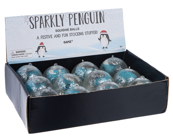 Sparkly Penguin Squishy Balls