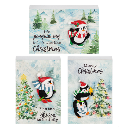 Penguin Party Painted Plaques