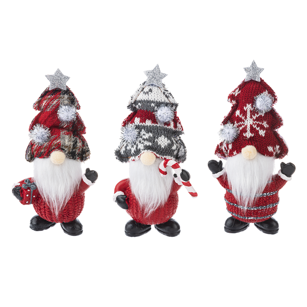 Gnome Figures with Christmas Tree Hats