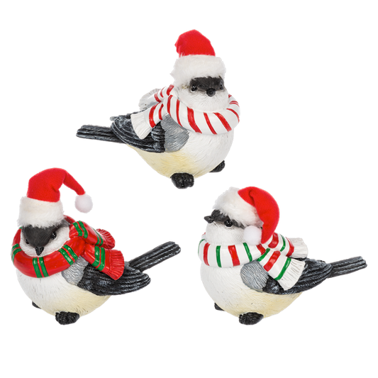 Candy Cane Bird Figurines