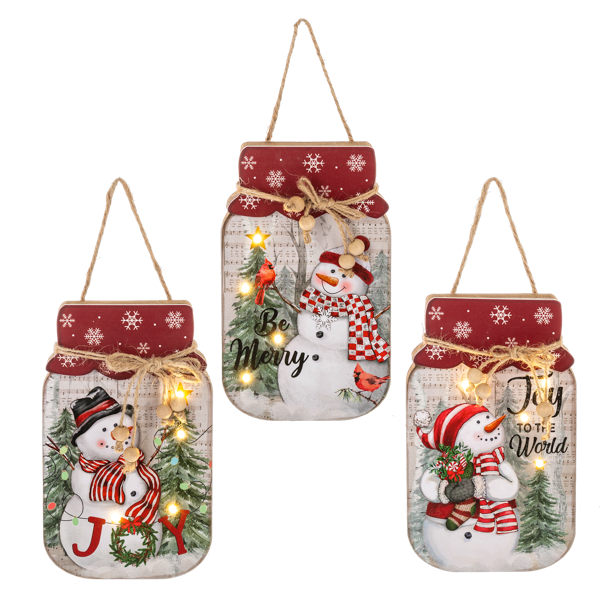 Snowman Mason Jar Sign