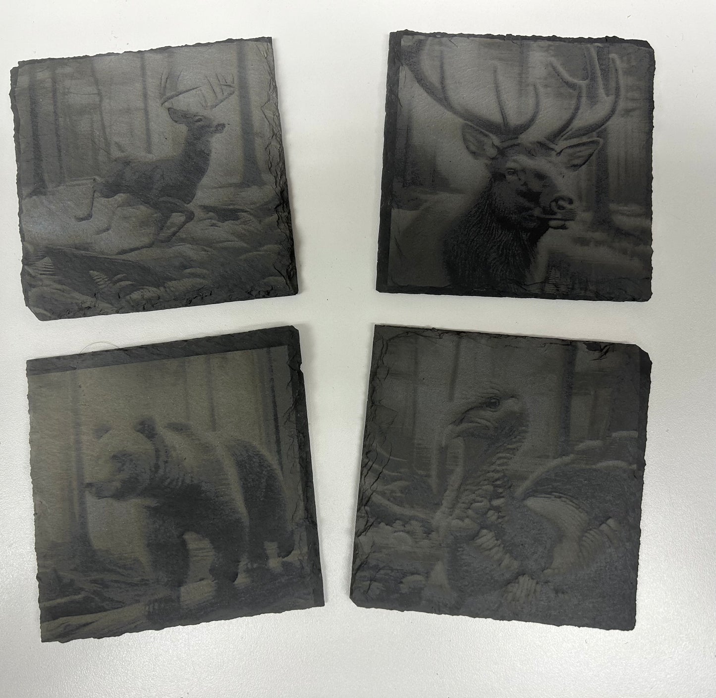Slate Etched Coasters Set
