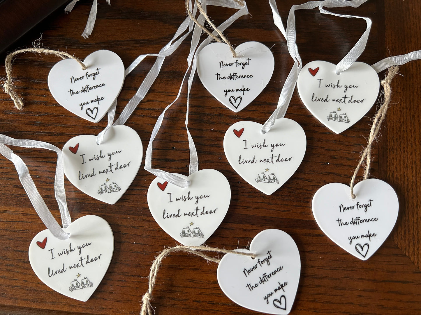 Mini Heart Acrylic Ornaments