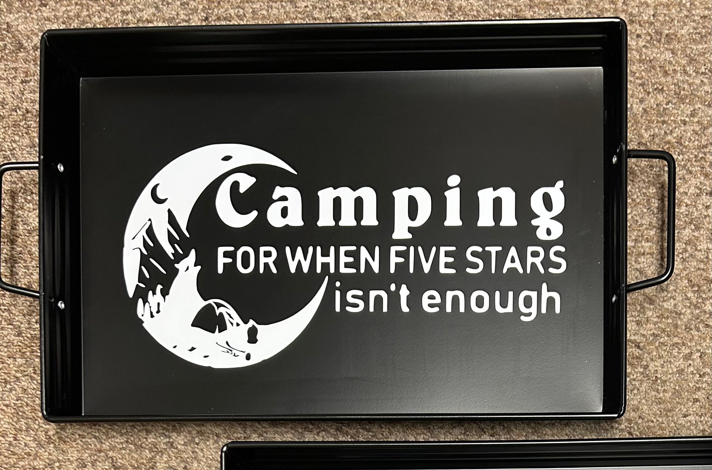 Black Large Metal Trays
