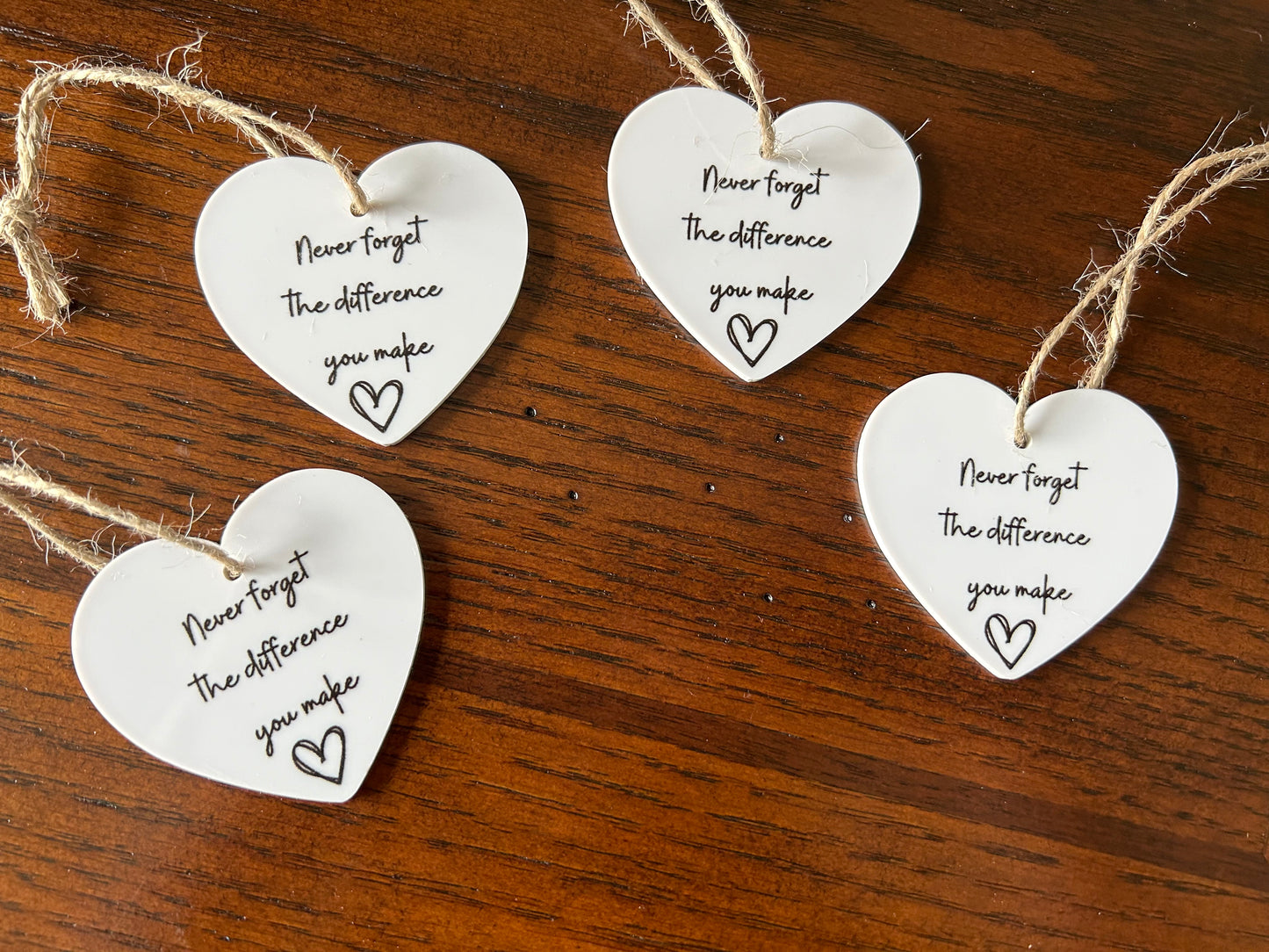 Mini Heart Acrylic Ornaments