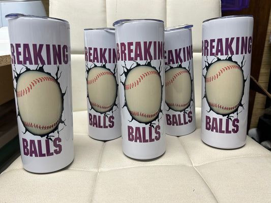 Breaking Balls Baseball Tumblers