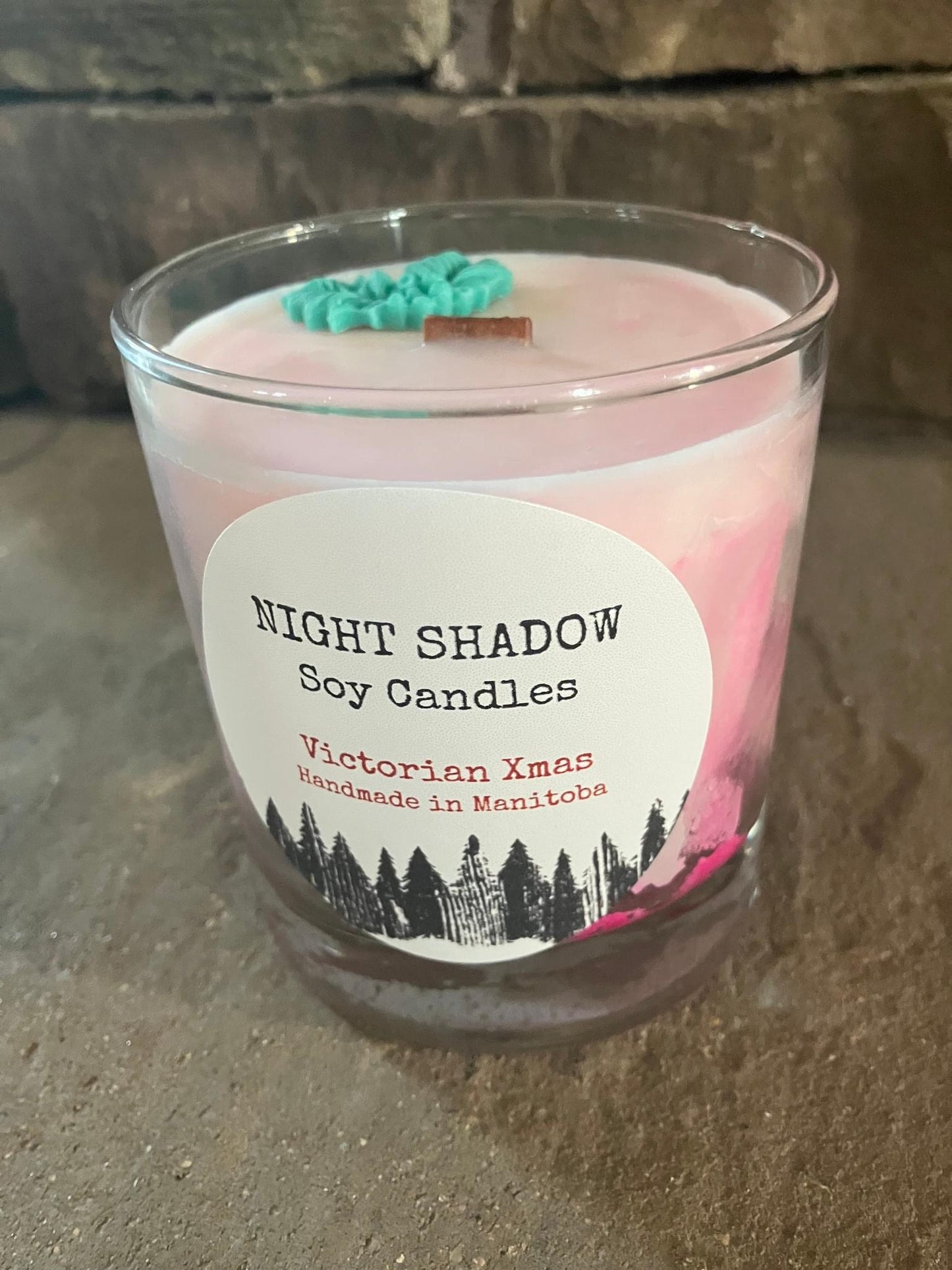 Night Shadow Soy Wax with Wax Embellishments