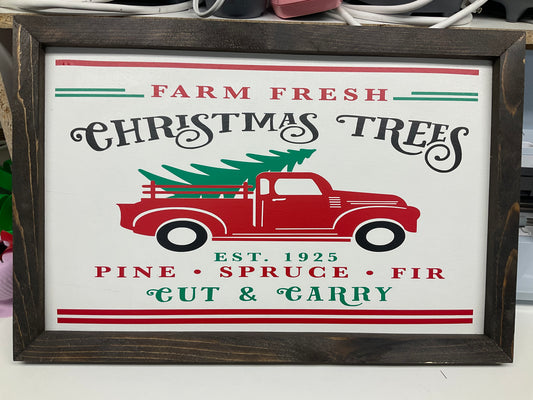 Farm Fresh Christmas Trees Sign