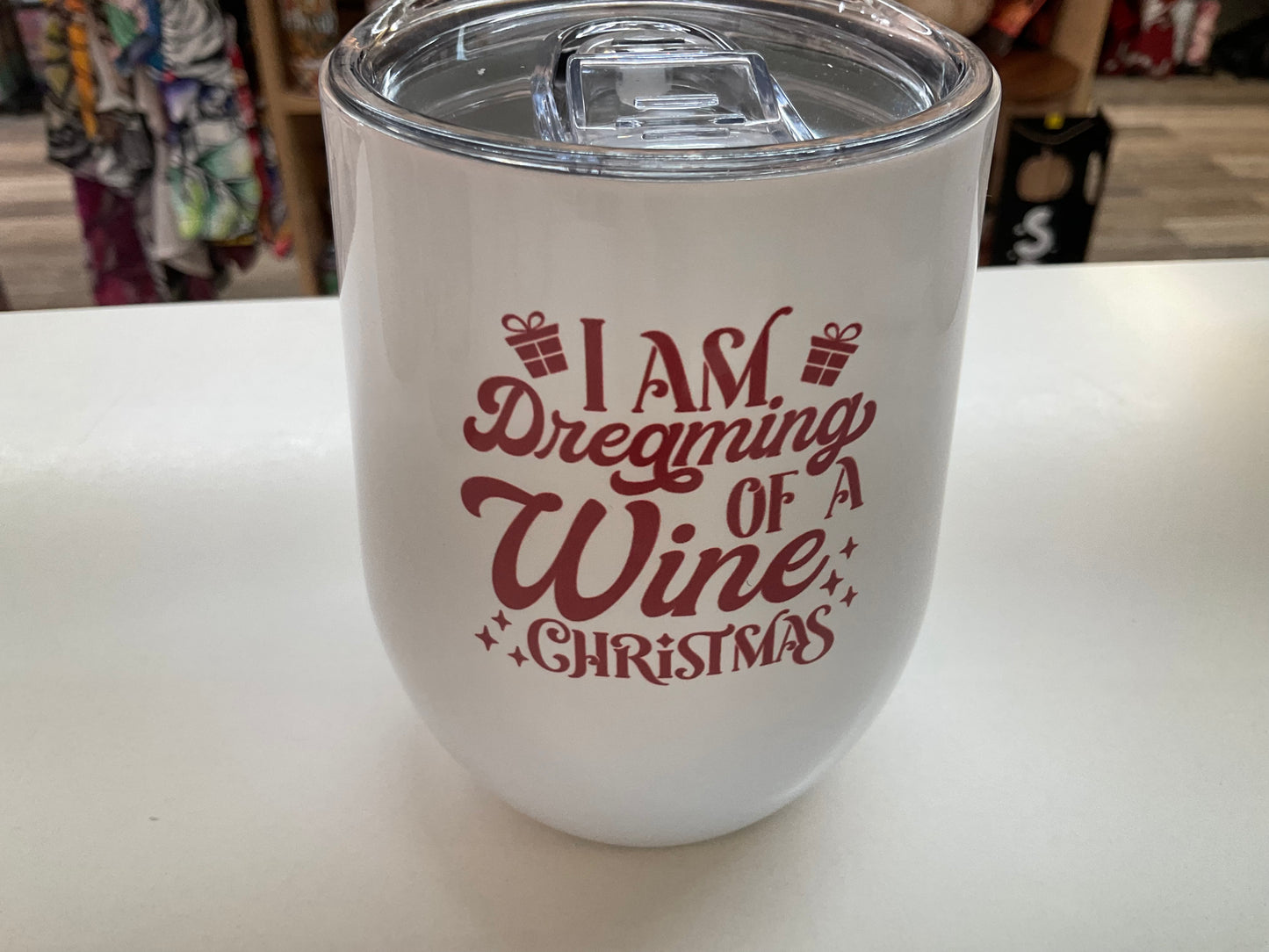Insulated Holiday Wine Tumblers