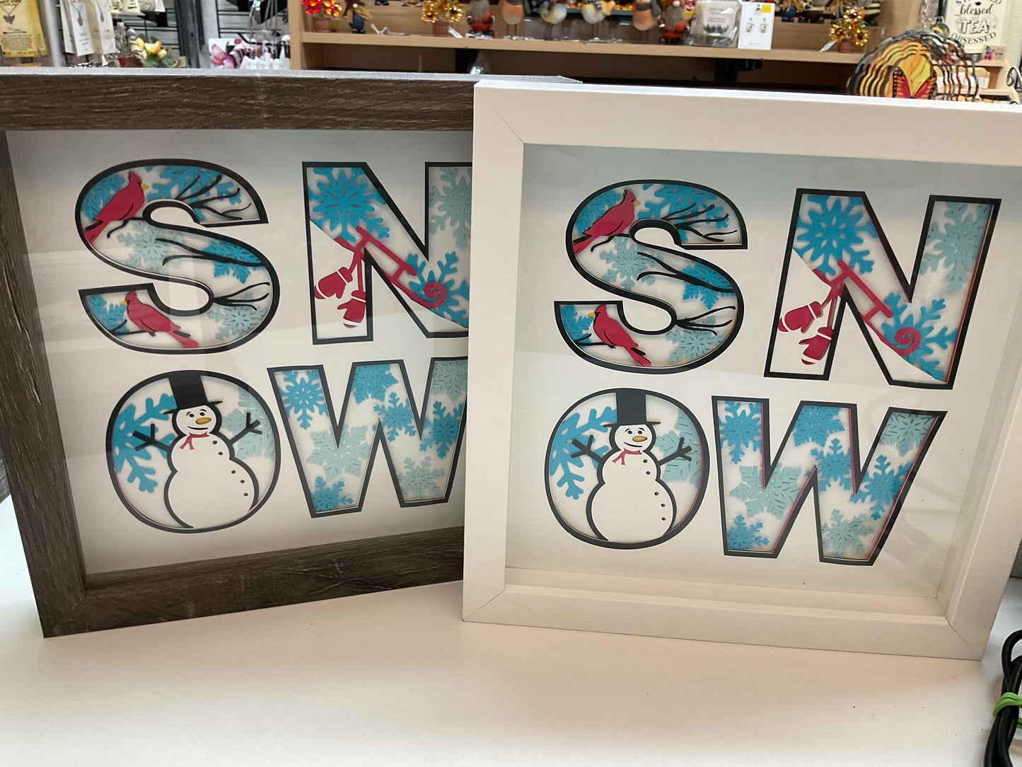 Holiday Themed Shadow Boxes 8x8”