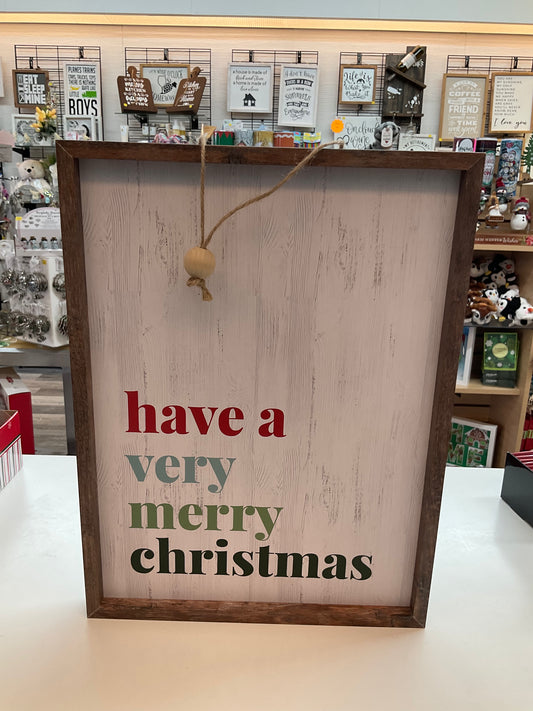 Christmas double sided sign