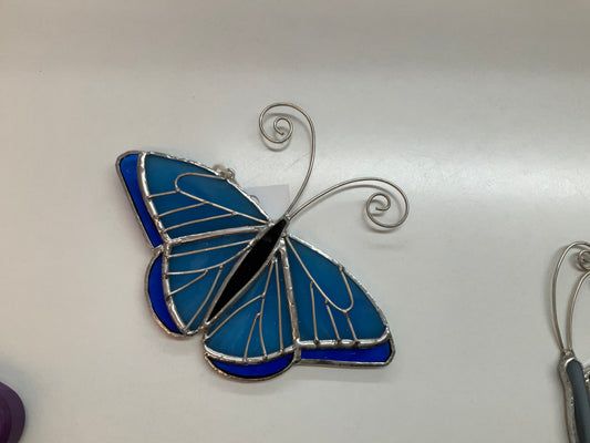 Butterfly 2 Tone Blue with Wirework