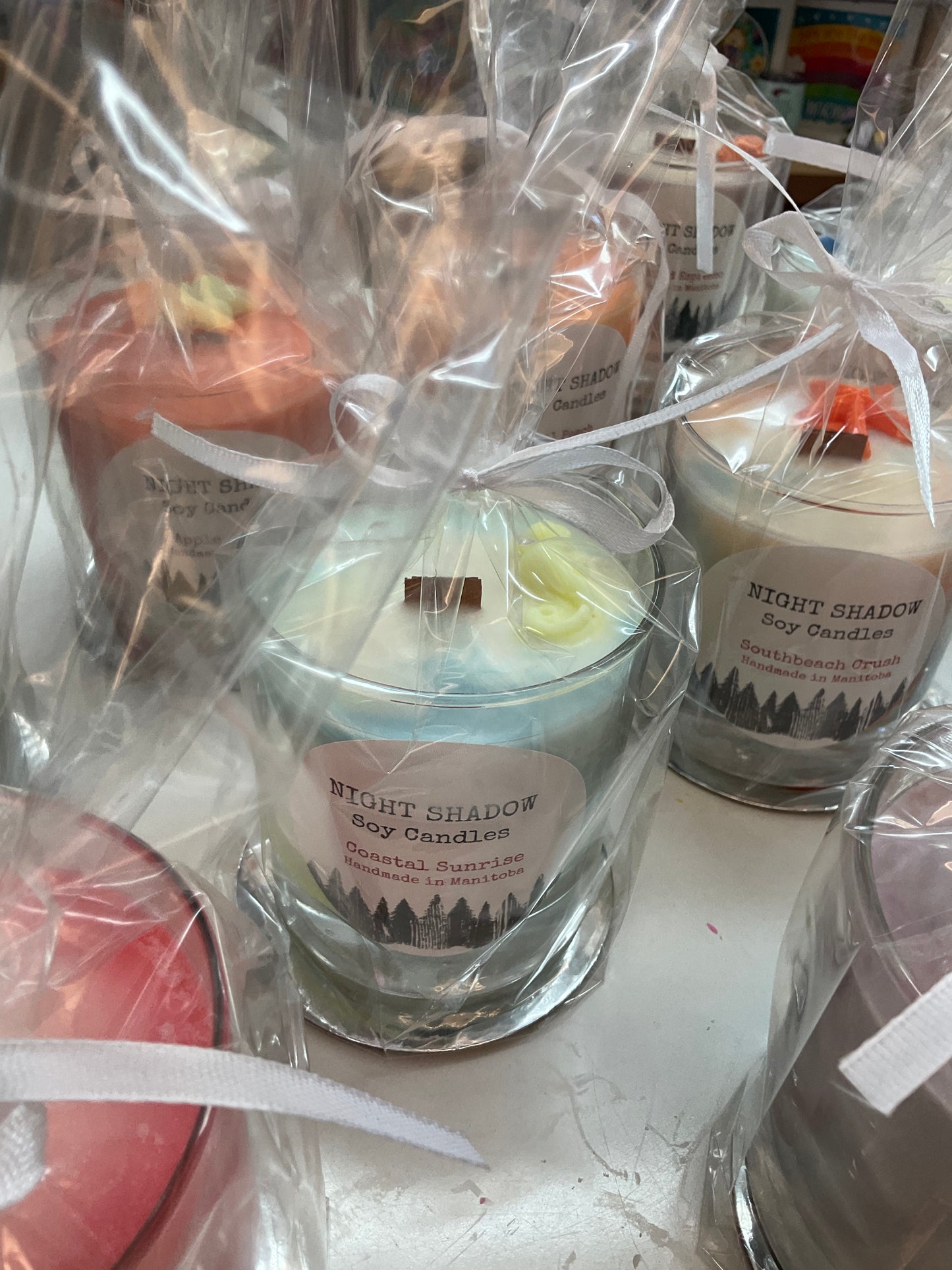 Night Shadow Soy Wax with Wax Embellishments