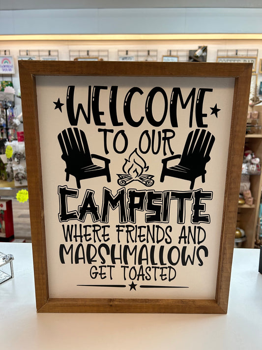 Welcome to our Campsite Sign