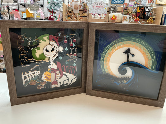 Nightmare Before Christmas Shadow Boxes