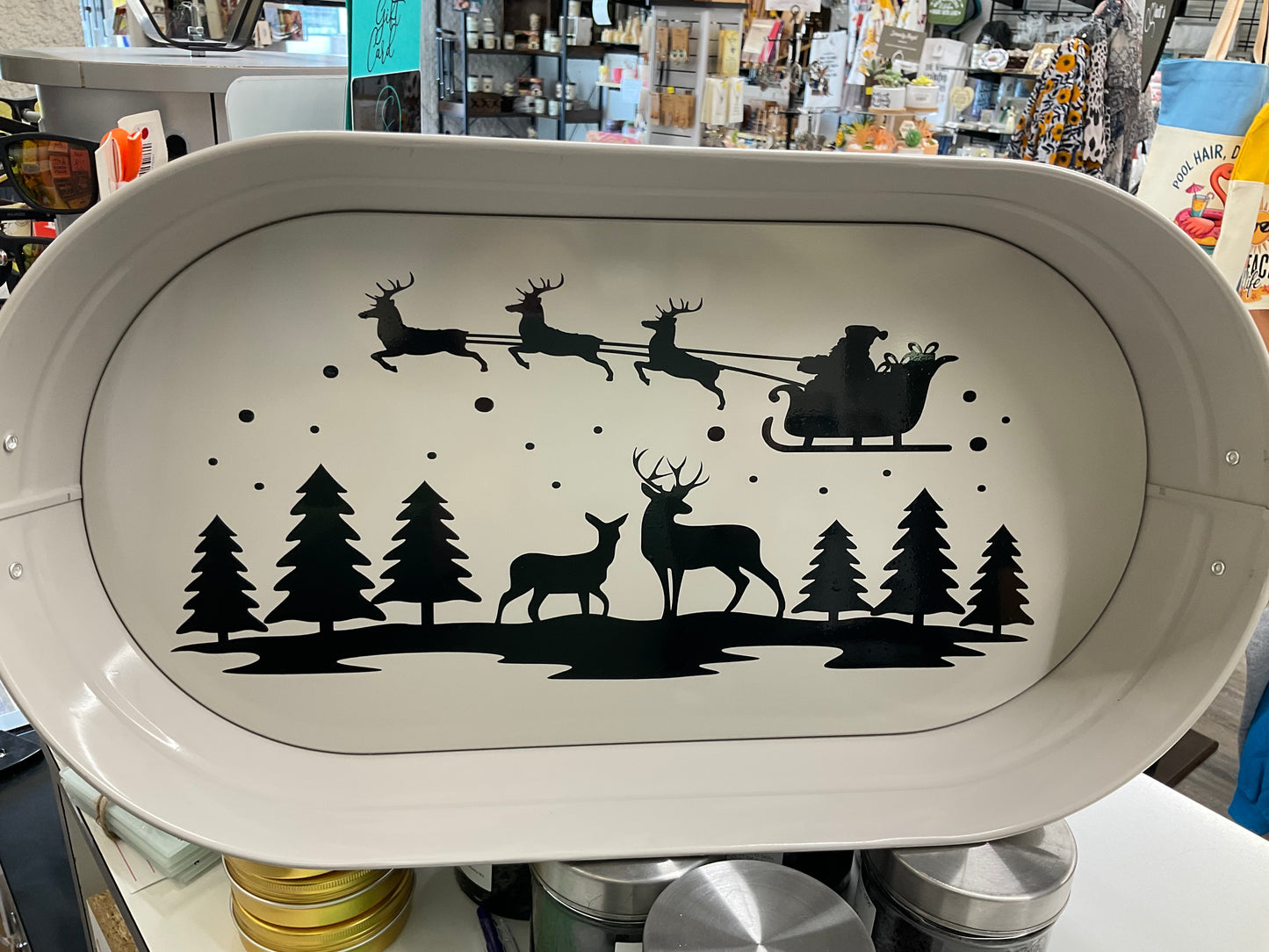 Holiday Metal Serving Trays