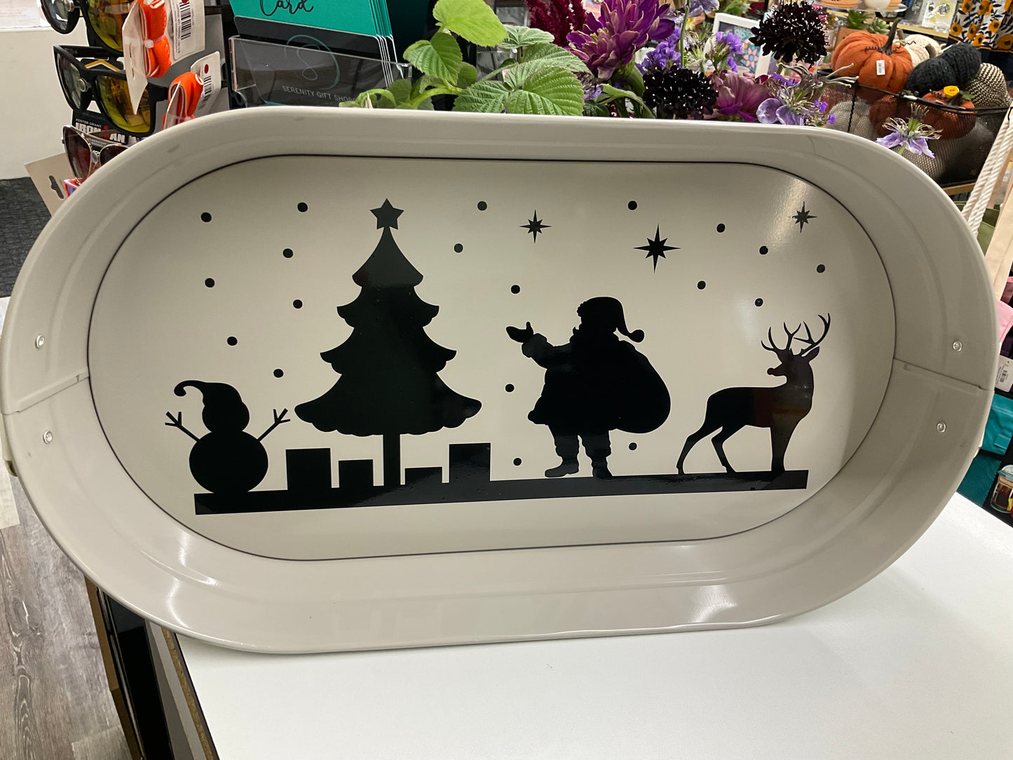 Holiday Metal Serving Trays