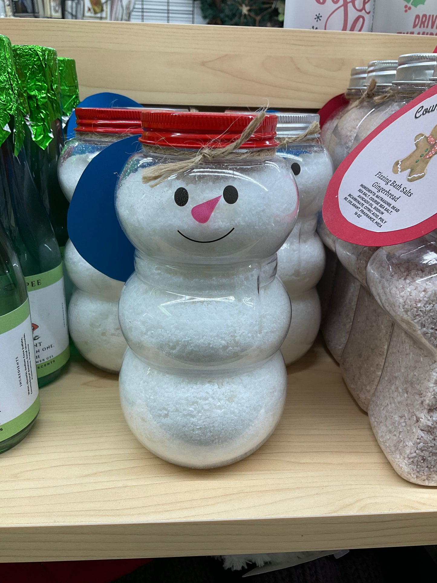 Fizzing Snowman Peppermint Bath Salts