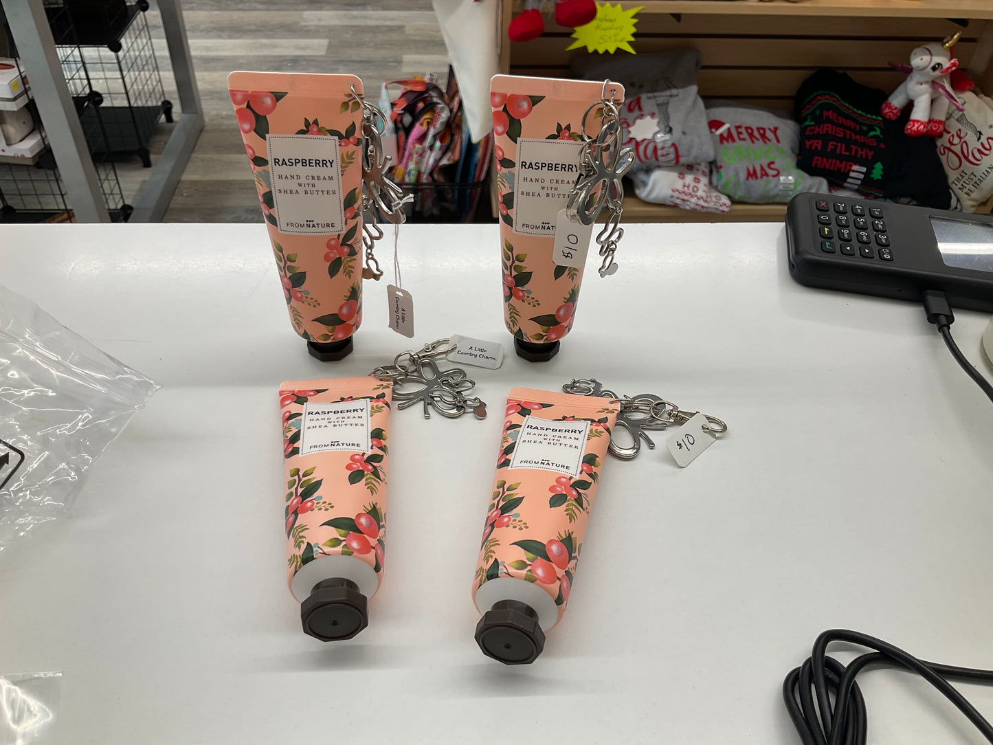 Butterfly Raspberry Hand Cream Keychain