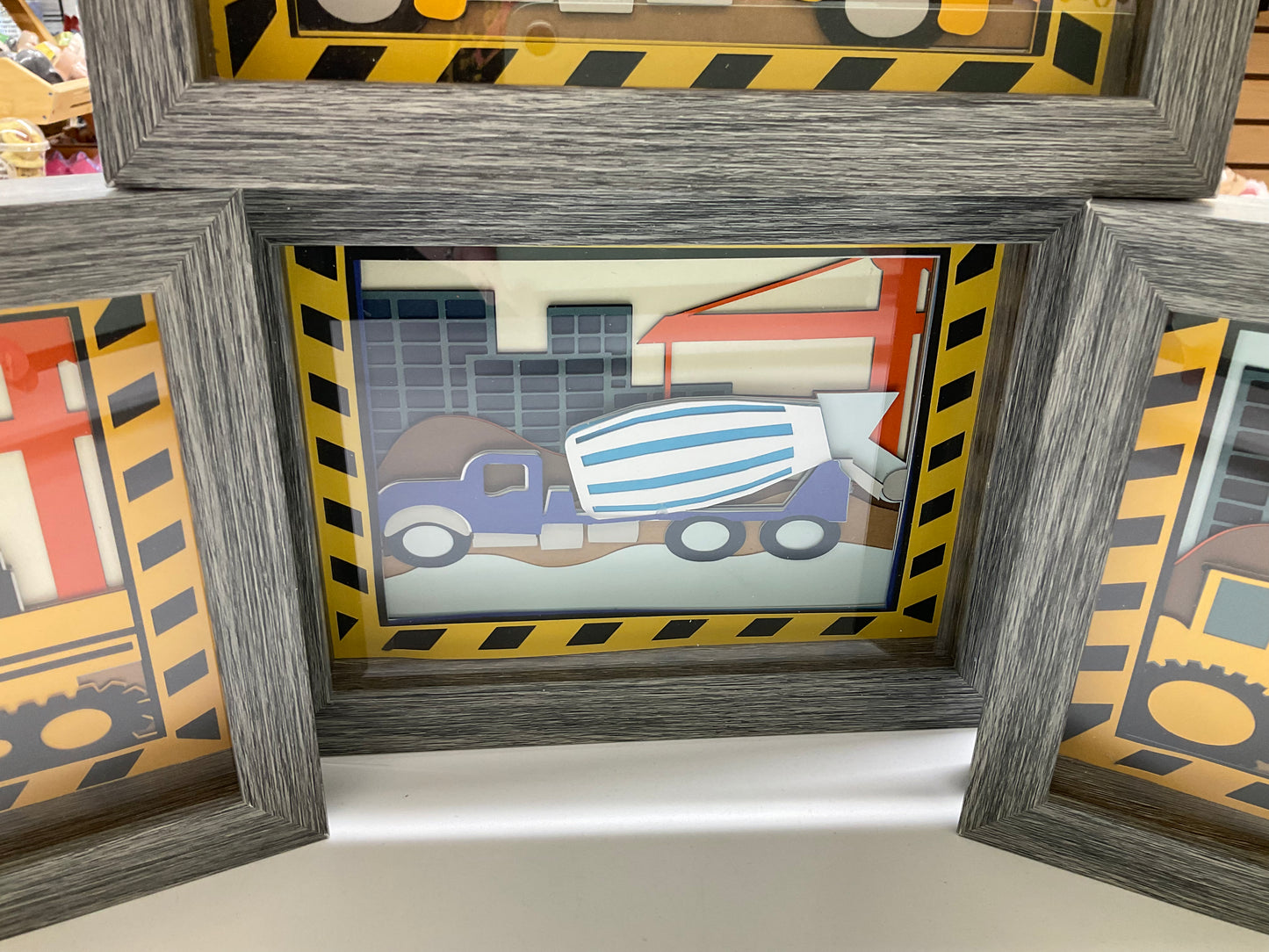 Construction Themed Shadow Boxes