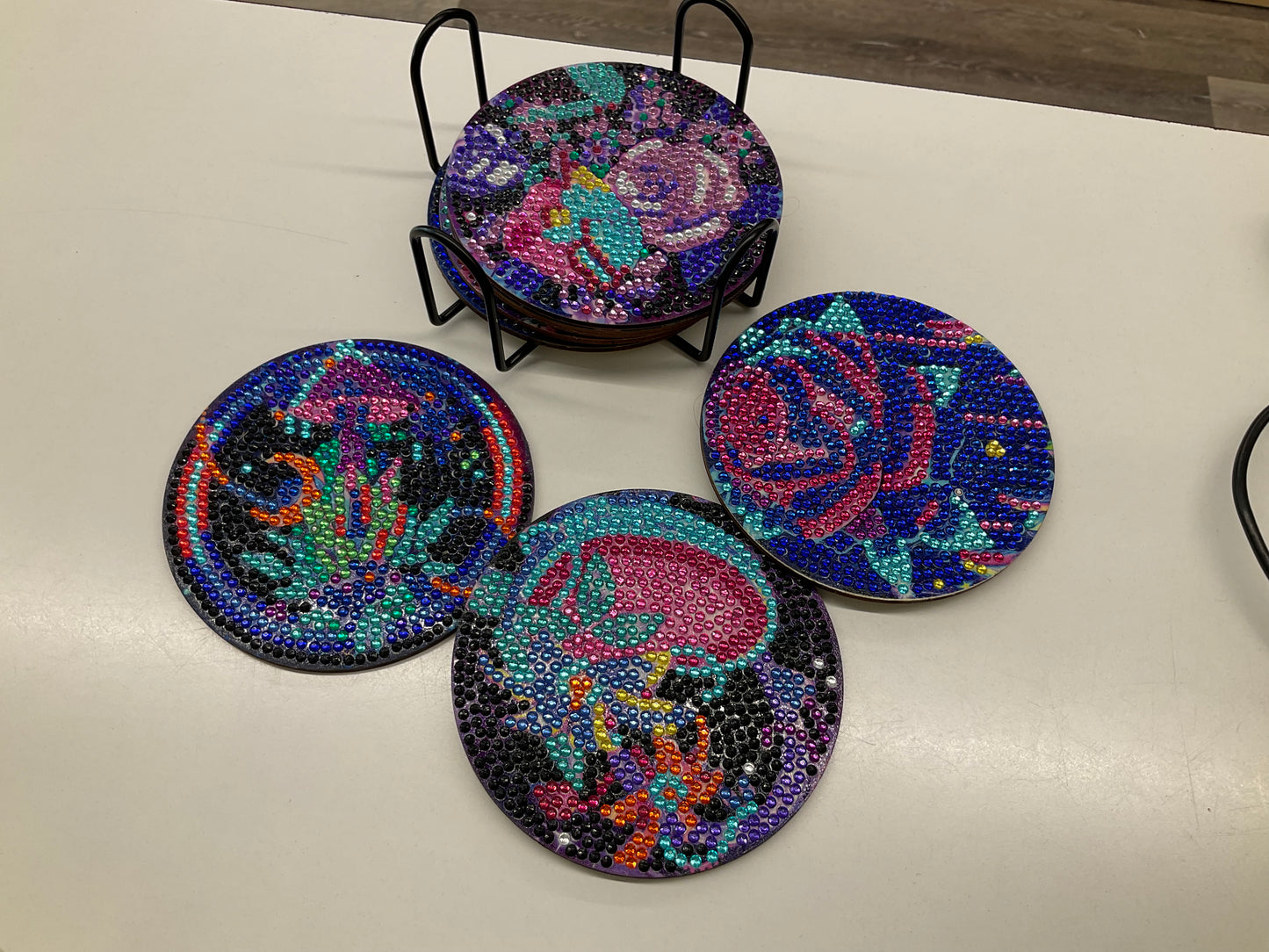 Diamond Art Coasters by Janice