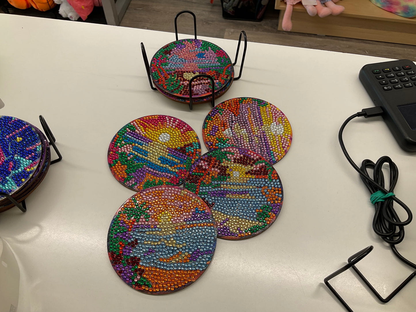 Diamond Art Coasters by Janice
