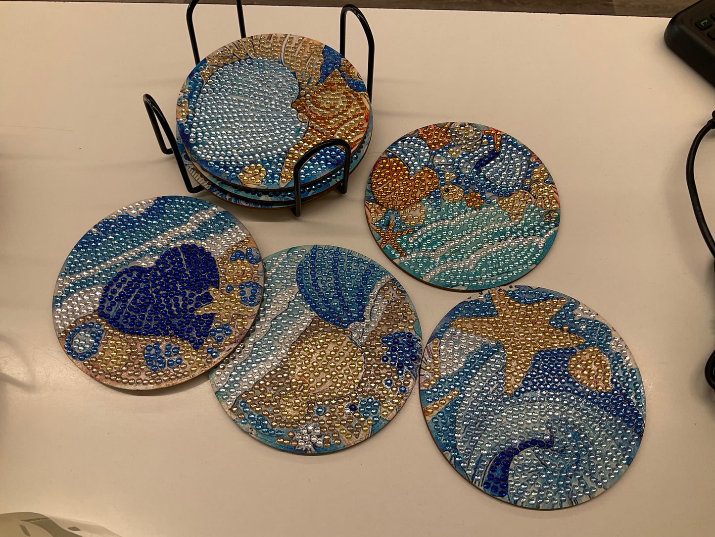 Diamond Art Coasters by Janice