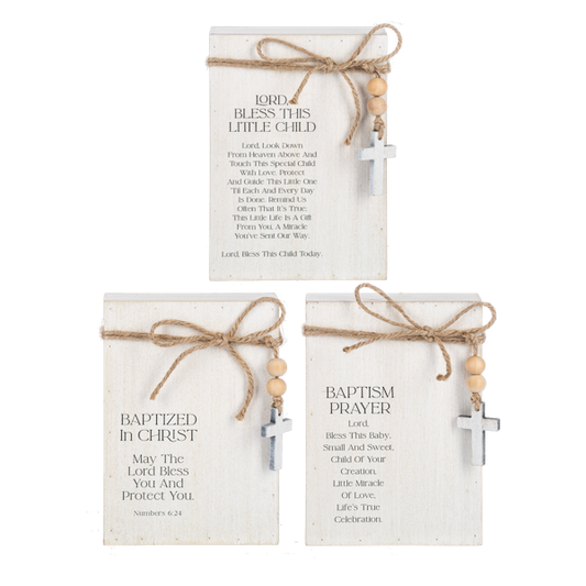Wooden Baptism Message Blocks