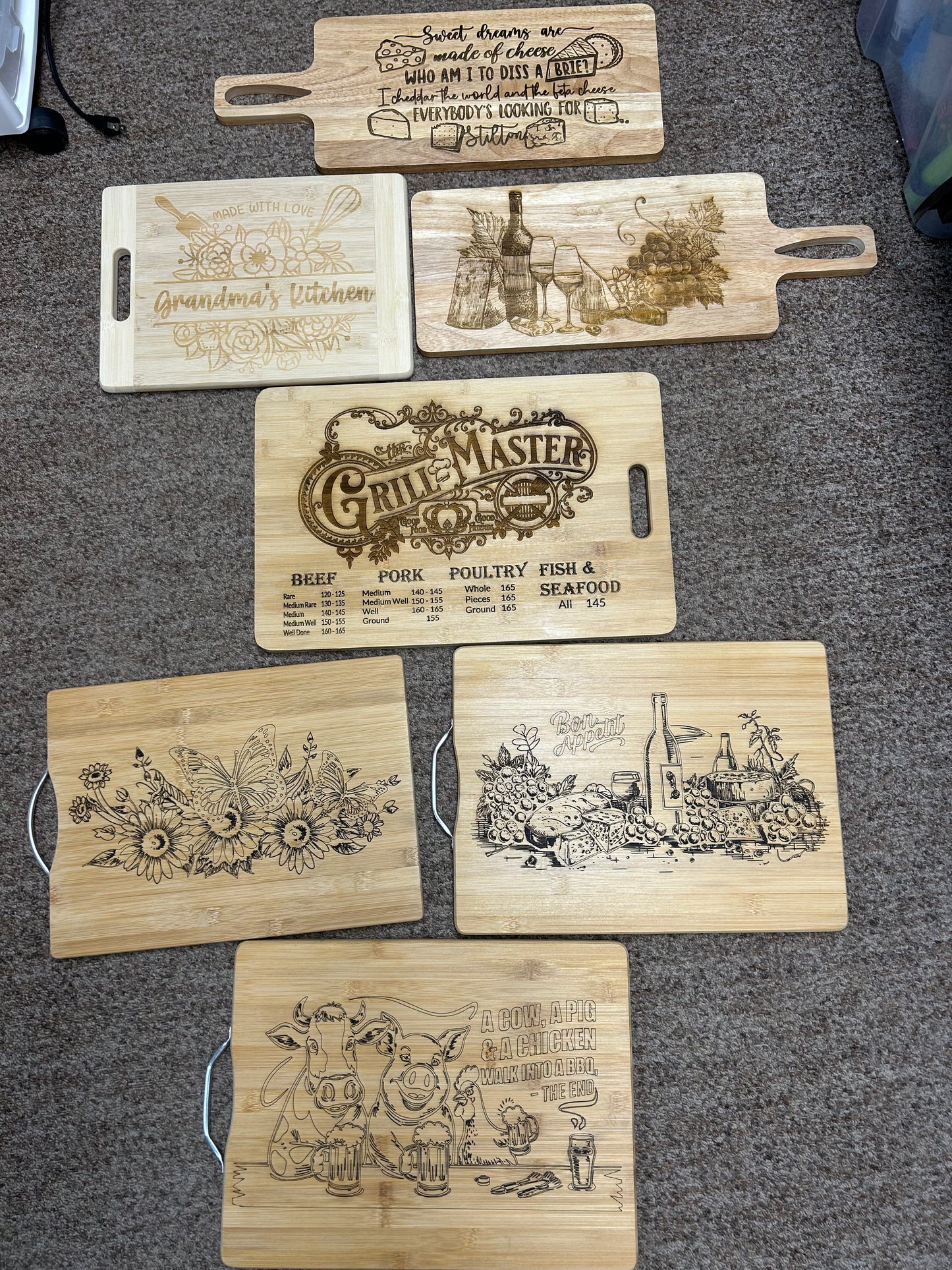 Cutting Boards - Wood Engraved/Etched