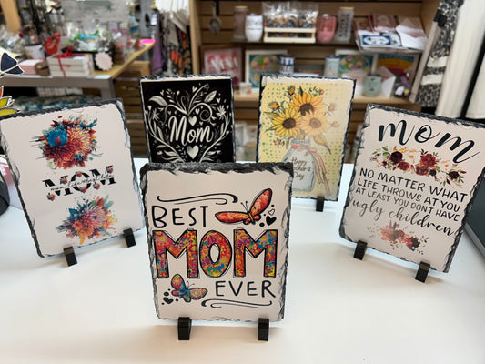 Mom Slate Rock Photo Frame