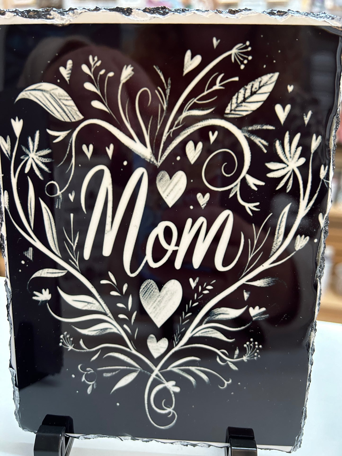 Mom Slate Rock Photo Frame